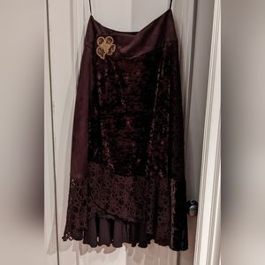 Brown wrap around skirt